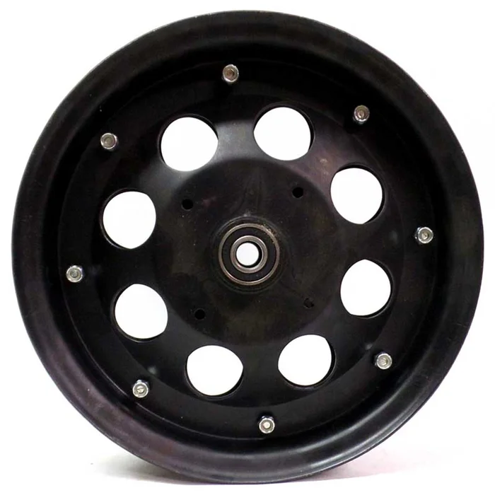 10″ Steel Wheel, Black Oxide With 5/8″ ID Precision Bearings