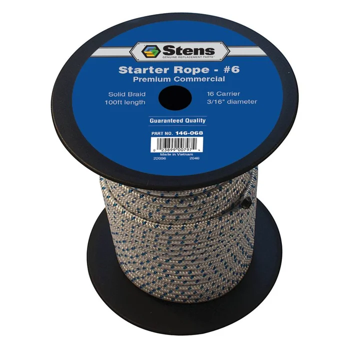100′ Solid Braid Starter Rope / #6 Solid Braid
