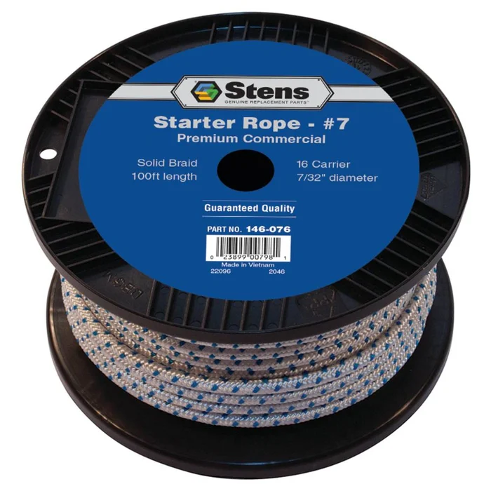 100′ Solid Braid Starter Rope / #7 Solid Braid