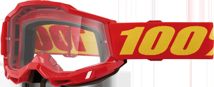 100% Accuri 2 Goggle Red with Clear Lens