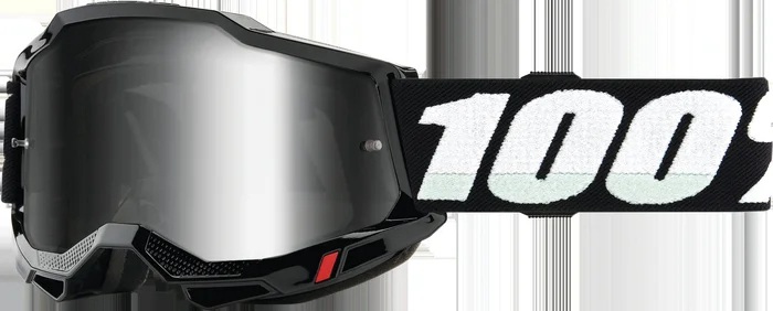 100% Accuri 2 Junior Goggle Black Mirror Silver Lens