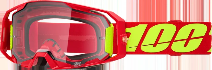 100% Armatic Goggle Red with Clear Lens