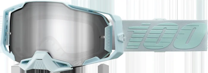 100% Armega Goggle Fargo Mirror Silver Flash Lens