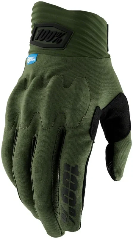 100% Cognito Smart Shock Gloves – Army Green, Men‘s, 2X-Large