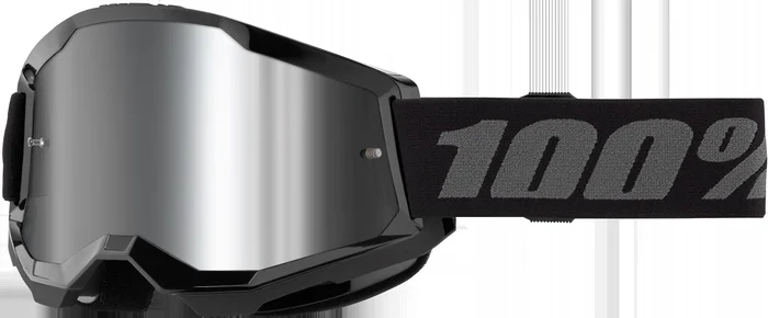 100% Strata 2 Goggle Black Mirror Silver Lens
