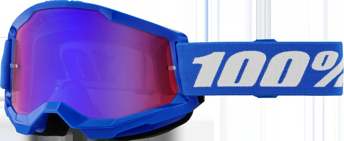100% Strata 2 Goggle Blue Mirror Red/Blue Lens