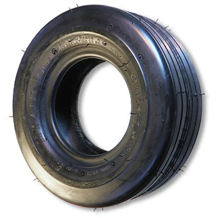 18 X 9.50 x 8 Ribbed Tire, 4 Ply, 8.0″ Wide, 17.4″ OD, Flat Profile