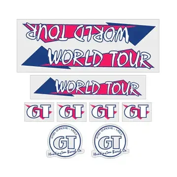 1986 GT World Tour Decal Set