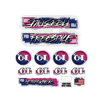 1987 GT PRO Freestyle Tour Decal Set