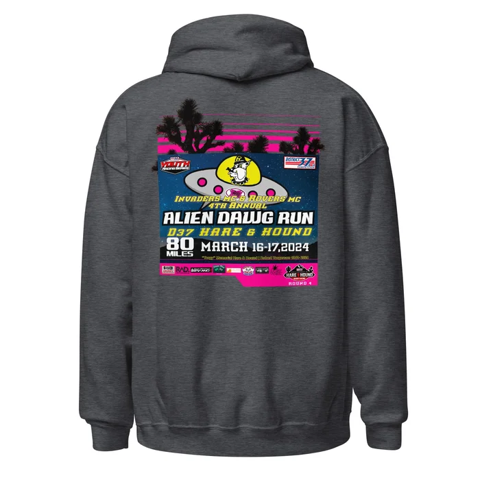 2024 Alien Dawg Run – Rovers MC & Invaders MC Hare & Hound Event Hoodie