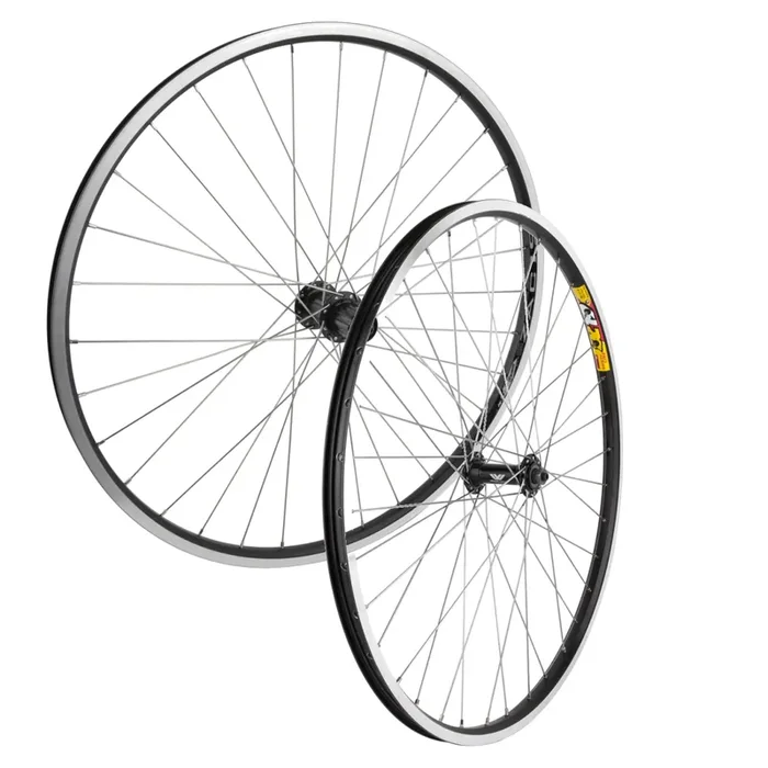 26-Inch Wei ZAC19 Double Wall Alloy Rim Front & Rear Wheel Set with Quick Release, QR Axles, Black Finish