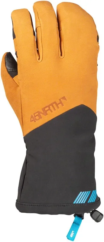 45NRTH 2023 Sturmfist 4 LTR Leather Gloves – Tan/Black, Lobster Style, Medium