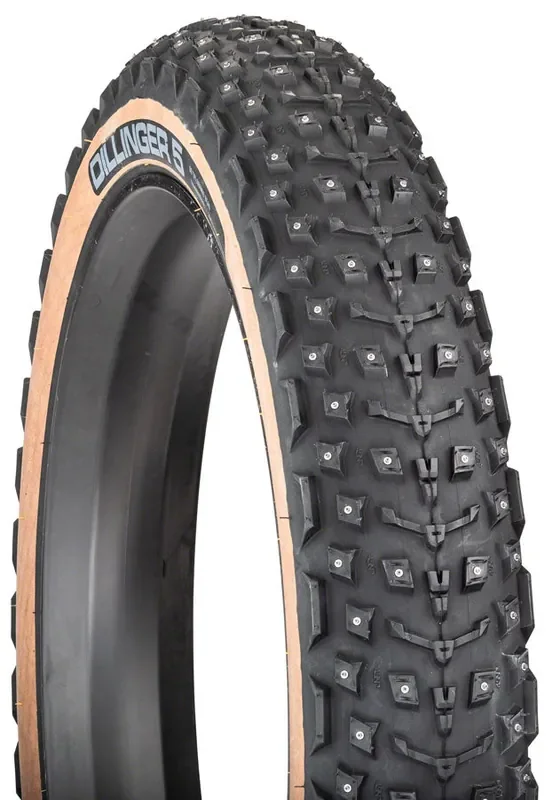 45NRTH Dillinger 5 Tire 26×4.6 Tubeless Tan 258 Concave Carbide Alloy Studs 11-000098