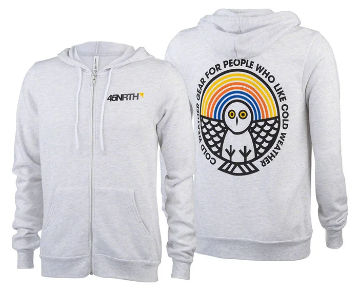 45NRTH Winter Wonder Zip Up Hoodie – Unisex Ash Small