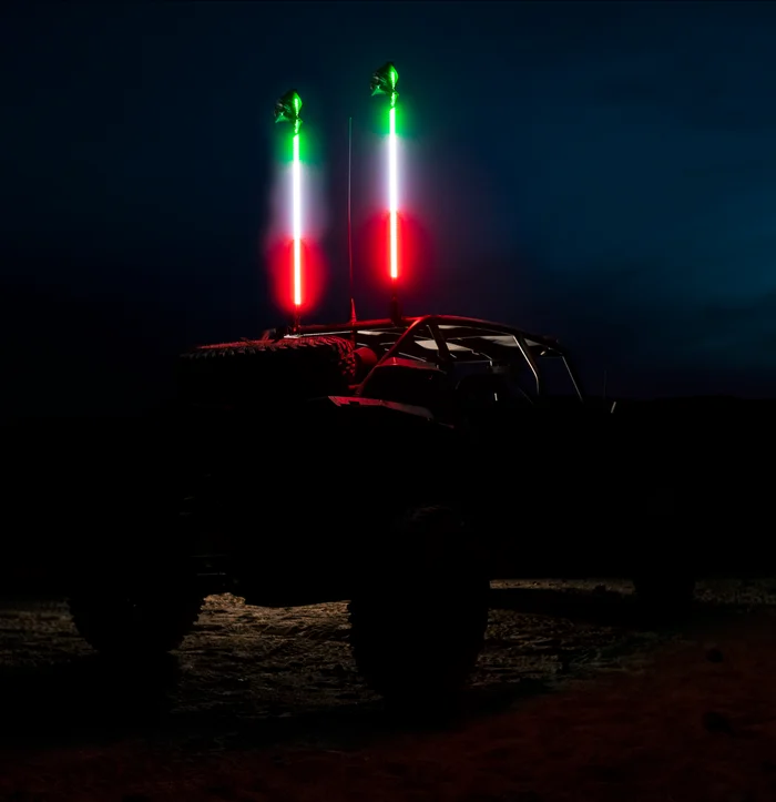 5150 Hyper Whips – Red, White, & Green LED Whip