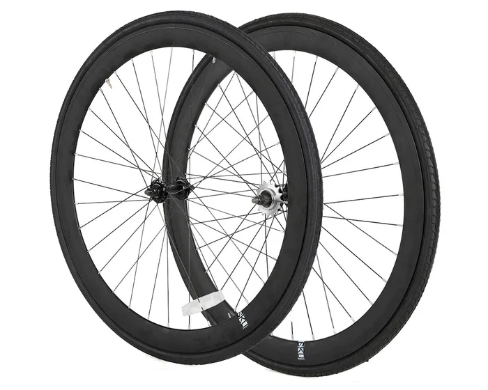 6KU Deep V Single-Speed/Fixed Wheelset (Black) (Reversible)