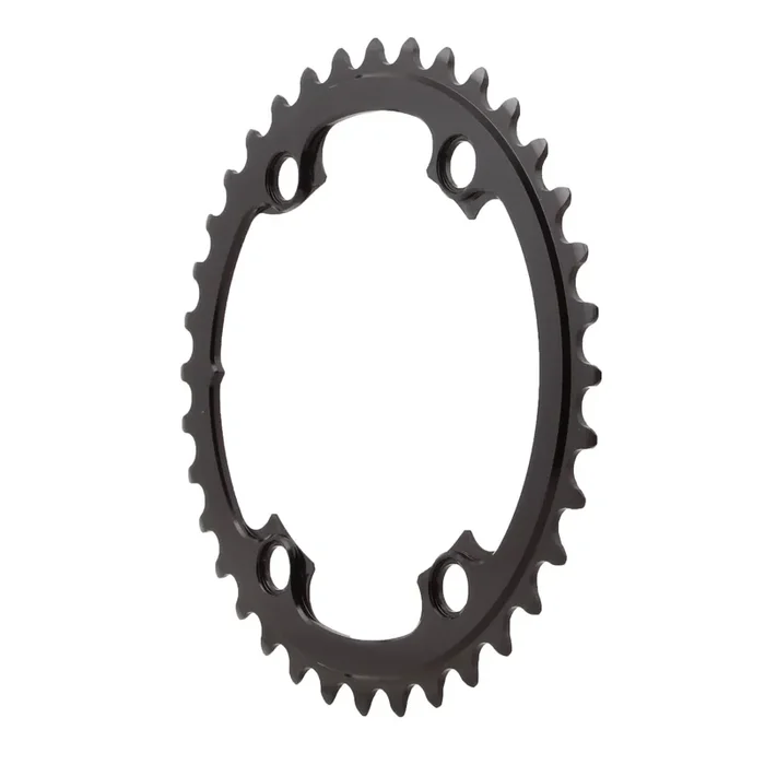 Absolute Black Round Chainring, 4x110BCD Shimano Asym 36T – Black