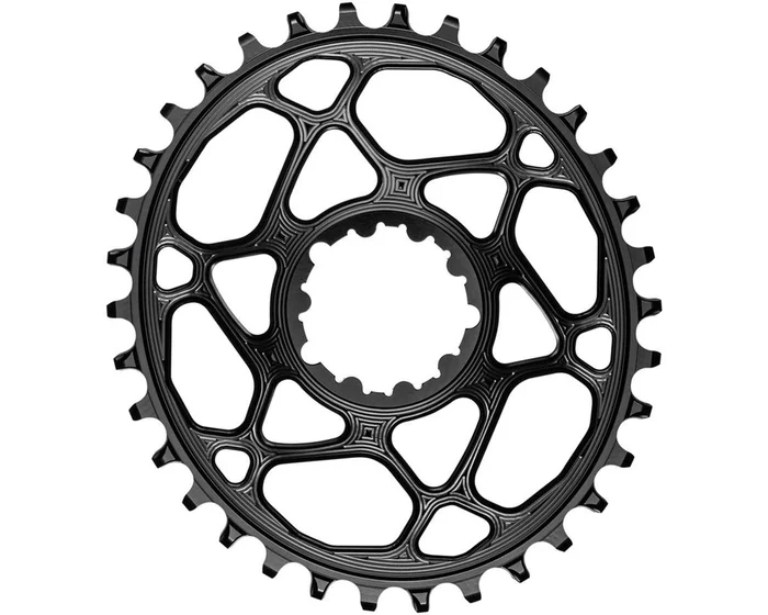 Absolute Black SRAM GXP Direct Mount Oval Chainrings (Black) (Single) (6mm Offset) (34T) (1 x 10/11/12 Speed)