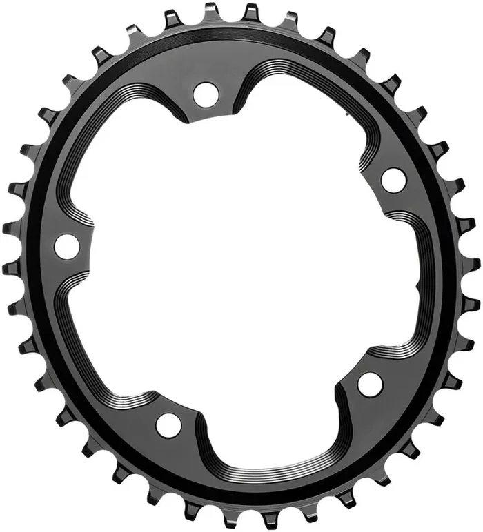 absoluteBLACK Oval Narrow Wide CX Chainring 40t 110 BCD 5-Bolt Aluminum Black