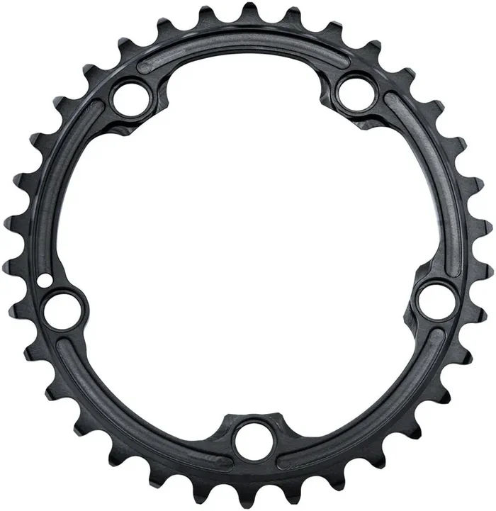 absoluteBLACK Premium Oval Chainring 34t 110 BCD 5-Bolt 10/11-Speed Aluminum Blk