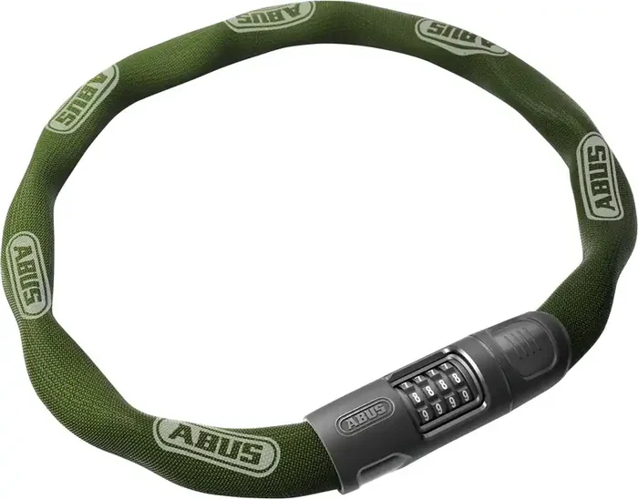 Abus 8808C Chain Lock – Combination, 2.8‘, 8mm Square, Green