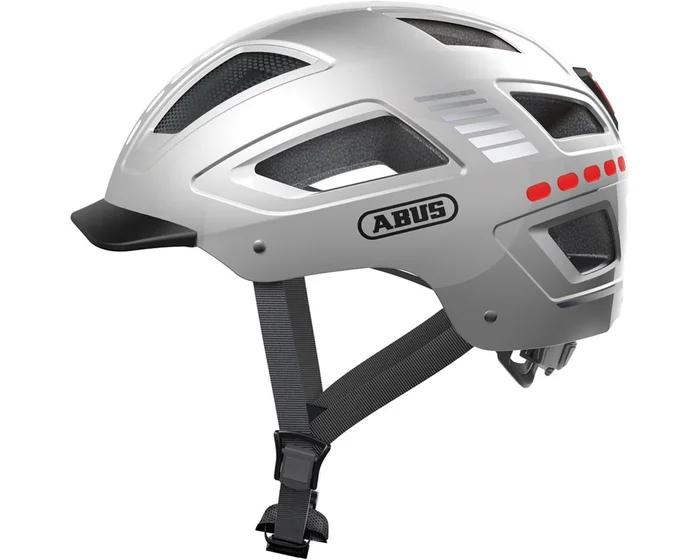 Abus Hyban 2.0 Urban Helmet (Signal Silver) (52-58cm) (M) (w/Rear LED)