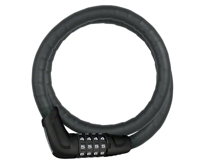 Abus Steel-O-Flex 6615C Combination Cable Lock w/ Mount (Black) (31.5″)