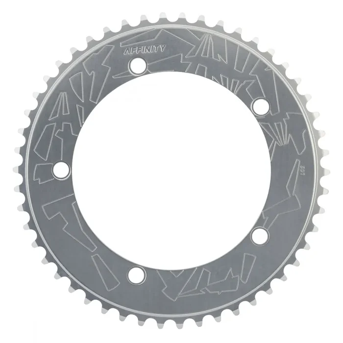 Affinity Pro Track Chainring 50t 144 BCD 5-Bolt Aluminum Polished Silver