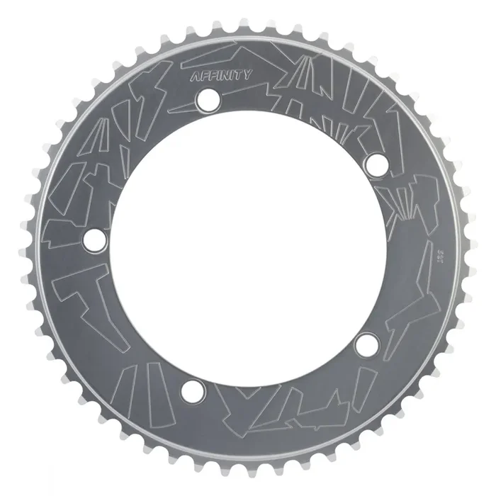 Affinity Pro Track Chainring 52t 144 BCD 5-Bolt Aluminum Polished Silver