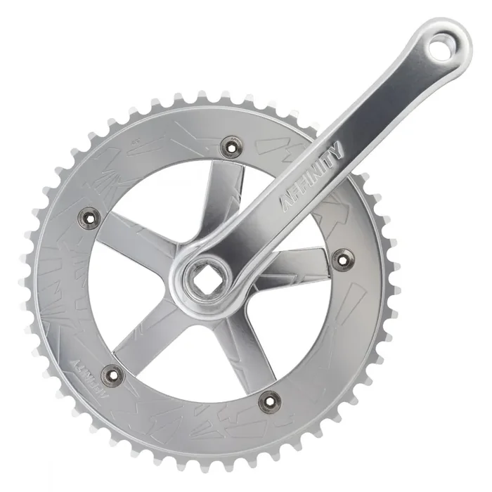 Affinity Pro Track CrankArm Set 170mm Single Speed Aluminum Silver