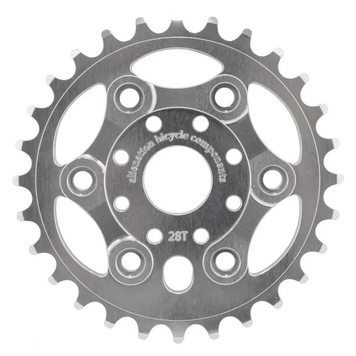 Alienation Lynx Chainring 28t 1pc 1/8 Aluminum Silver BMX Bike