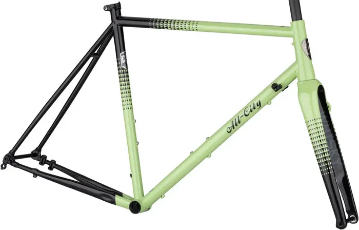 All-City Zig Zag Frameset – 700c, Steel, Honeydew Bling, 46cm