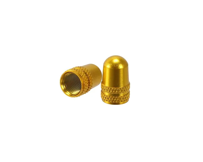 Alligator Alloy Schrader Valve Caps (Gold) (2)