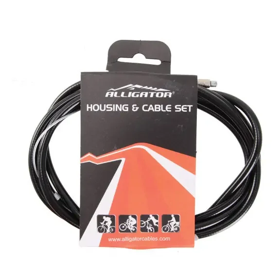 Alligator Economy Derailleur Cable/Housing Set, Black