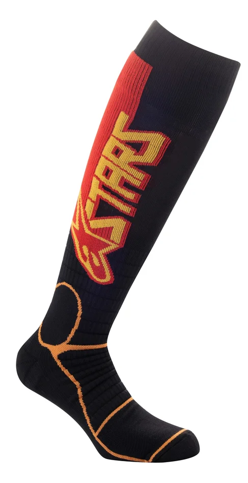 Alpinestars MX Pro Socks – Black/Yellow/Tangerine Sm