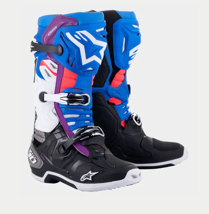 Alpinestars Tech 10 Supervented Black/Enamel Blue/Purple/White Boots
