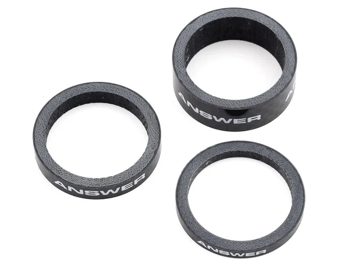 Answer Carbon Spacer (Black) (3 Pack) (1″)