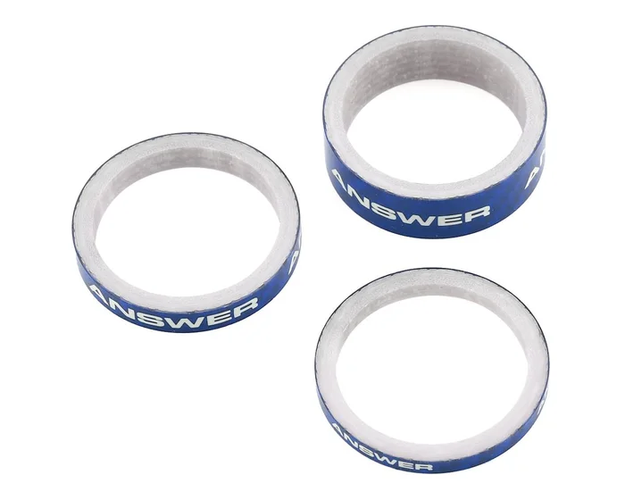Answer Carbon Spacer (Blue) (3 Pack) (1-1/8″)