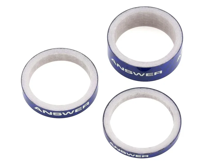 Answer Carbon Spacer (Blue) (3 Pack) (1″)