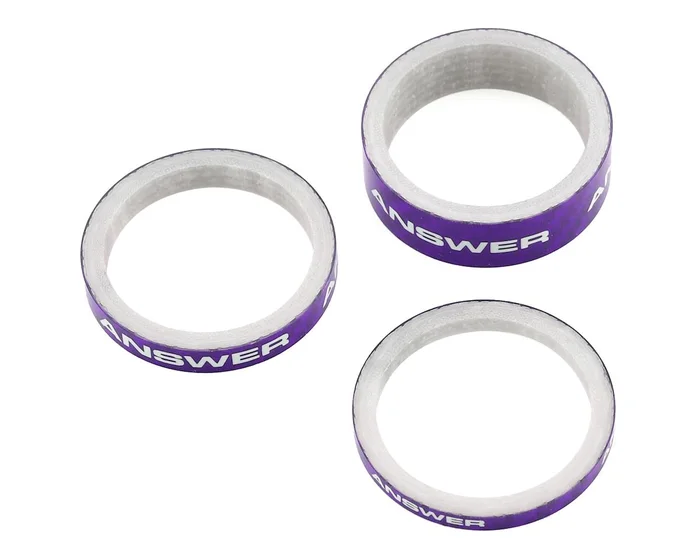 Answer Carbon Spacer (Purple) (3 Pack) (1-1/8″)