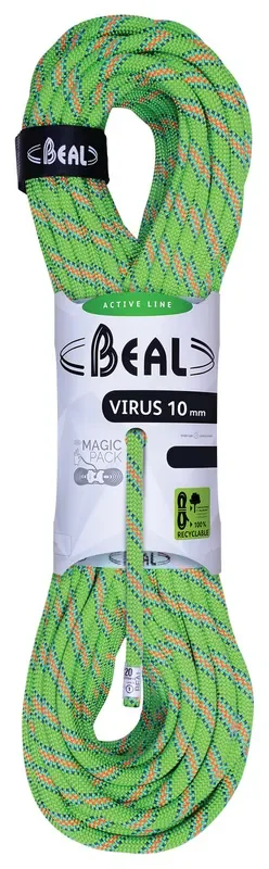 Beal Virus 10mmx70m Green Climbing Rope – Active Line/Classic