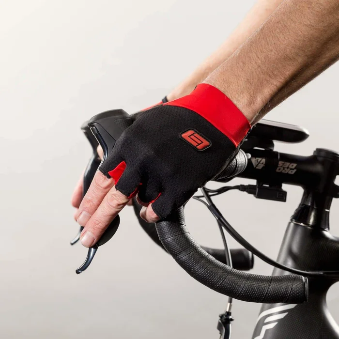 Bellwether Pursuit Gel Fingerless Bike Gloves – Black/Red