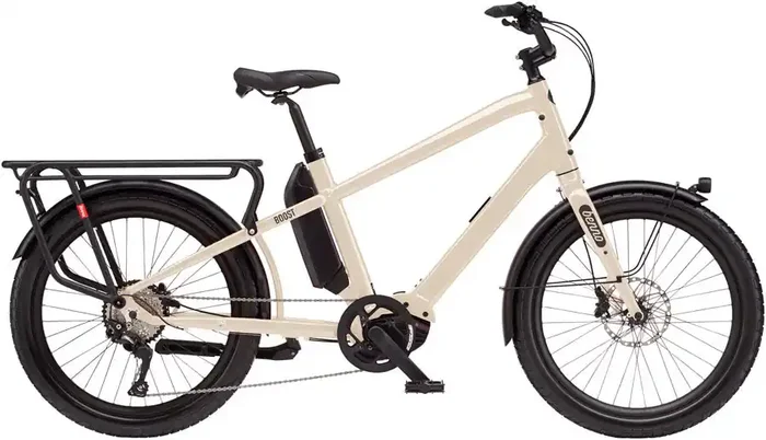 Benno Boost E Class 3 Etility Ebike – Bosch Performance Line Sport, 400Wh, Step-Over, Bone Gray, One Size