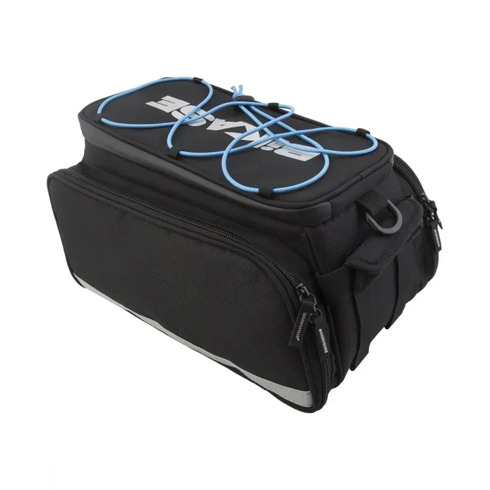 Bikase Big Daddy Rack Bag 2 Black 13x9x8in Velcro Straps