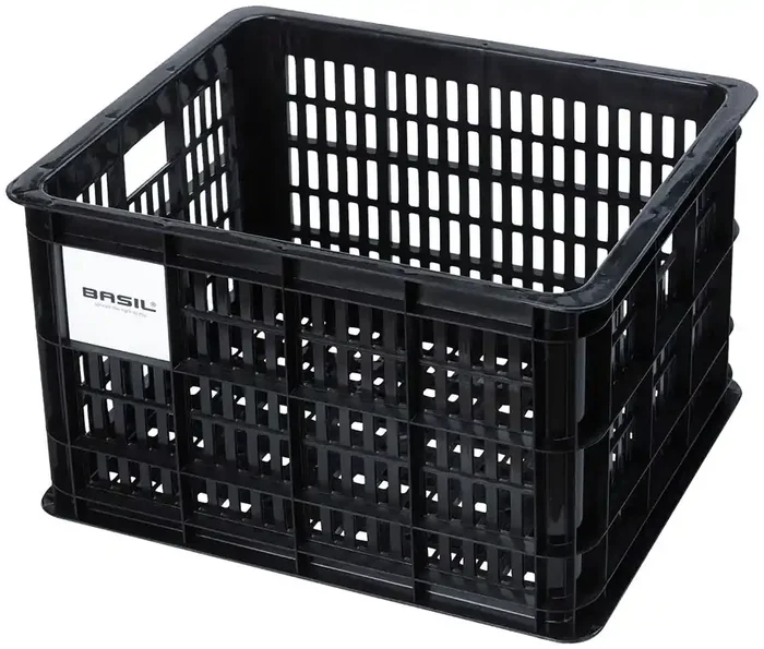 Bike Basket Basil Bicycle Crate M, 29.5L, Recycled Synthetic, Black