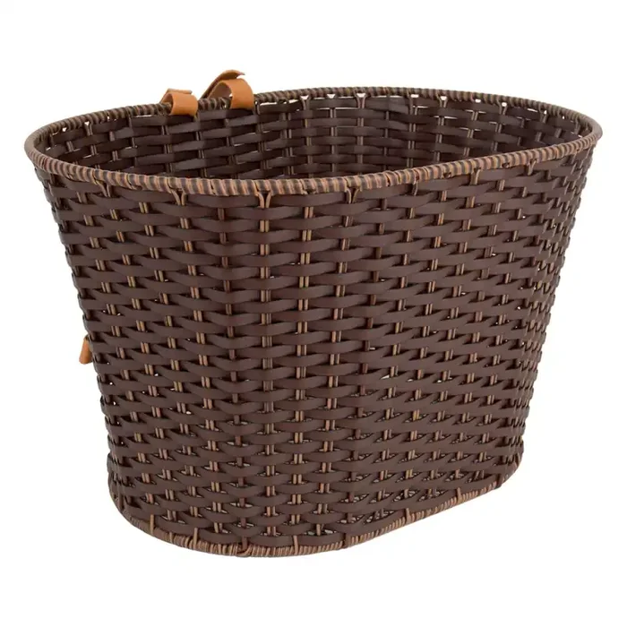 Bike Basket Sunlite Deluxe Rattan Mahogany Rattan 15x11x9.5`