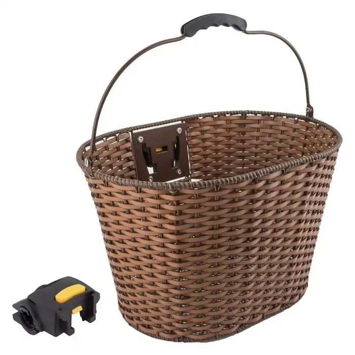 Bike Basket Sunlite Deluxe Rattan QR Brown Rattan 13.5×10.25×10.25`