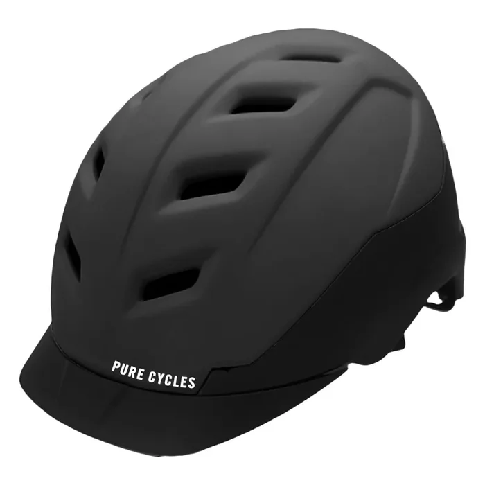 Bike Helmet Pure Cycles Traffic NTA LG/XL 23-1/4in to 24-3/4in (59 to 63 cm) Black Urban