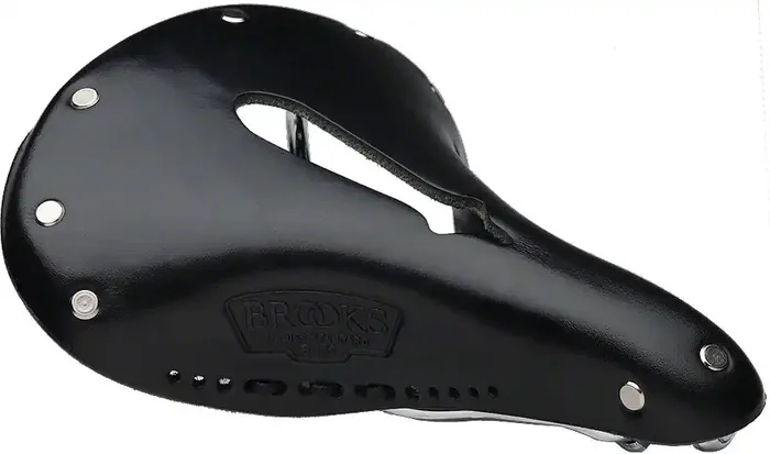 Bike Saddle Brooks B17 Carved – Black 177mm Width Leather Steel Rails