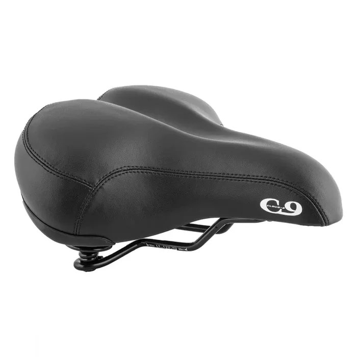 Bike Saddle Cloud-9 Unisex Suspension Bicycle Comfort Seat – Black Vinyl Steel Rails
